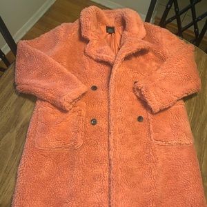 Small Wild Fable Peach Sherpa Coat